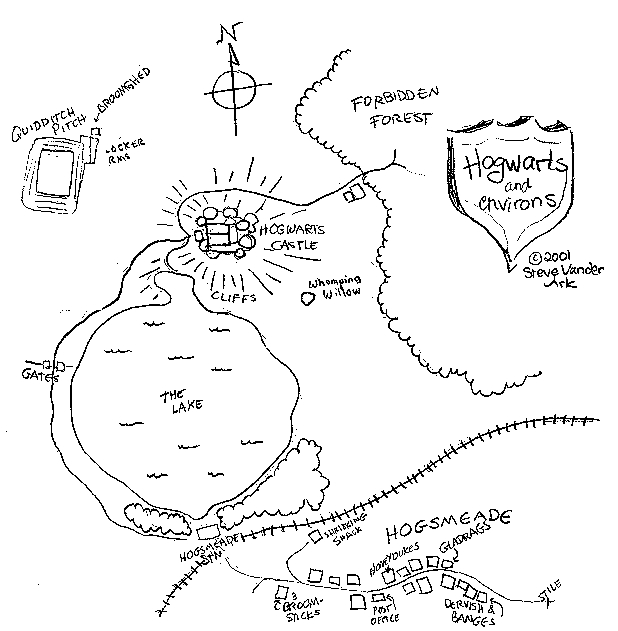 harry potter map of hogwarts