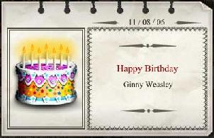 Ginny's birthday card