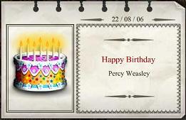 Percy's birthday card