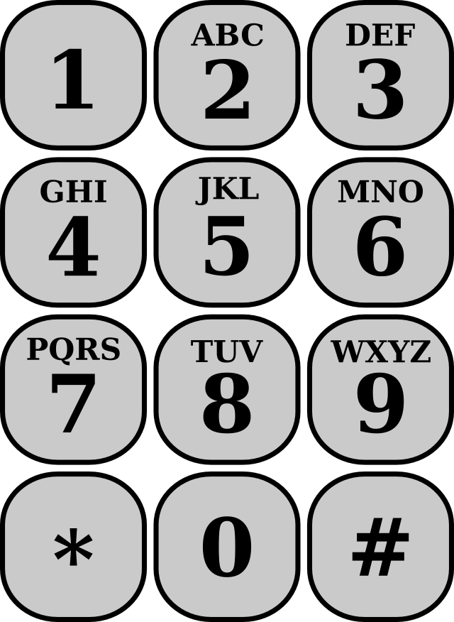 Telephone-keypad