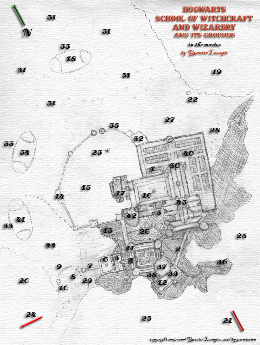 Hogwarts School Map