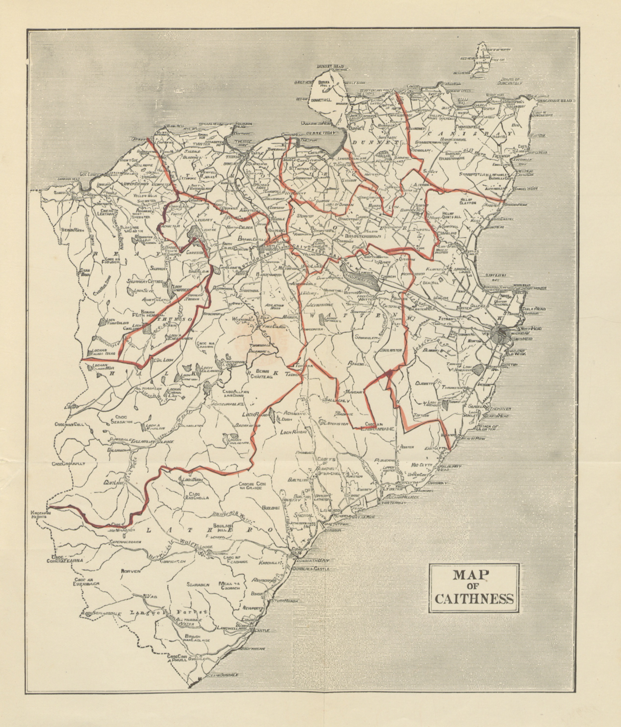 Map of Caithness