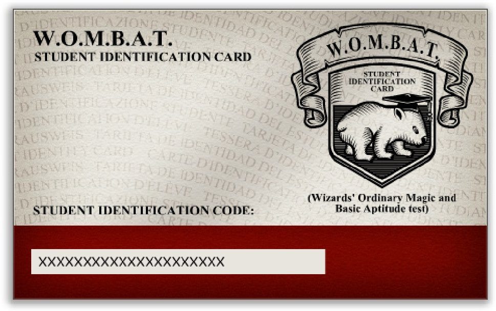 WOMBAT student ID card