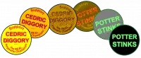 Potter Stinks/Support Cedric Diggory badges Potter Stinks/Support Cedric Diggory badges