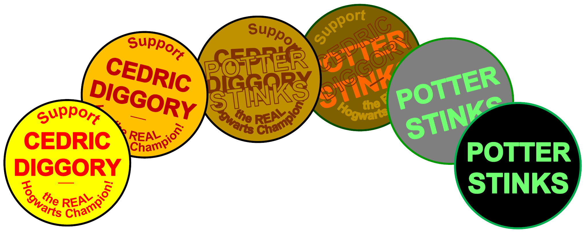 Potter Stinks badges