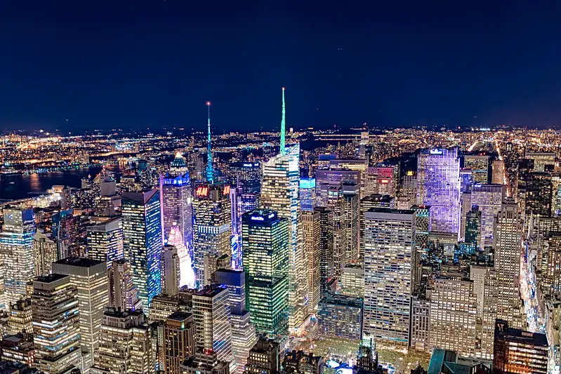 New York City Skyline from Top of Empire State Building