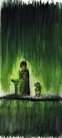 Kreacher returns to the sea cave with Regulus, who dies there Kreacher returns to the sea cave with Regulus, who dies there