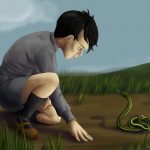 Tom Riddle with snake.