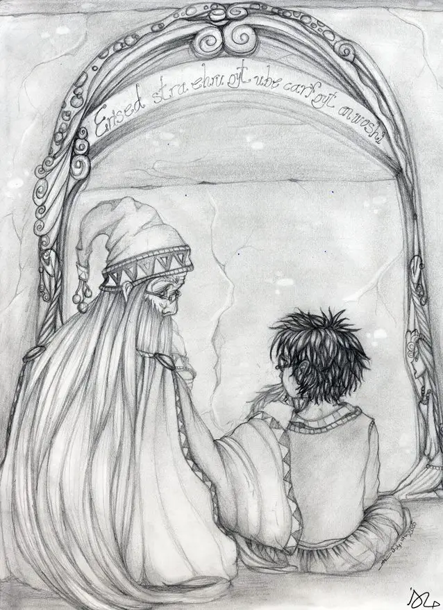 Do not dwell on Dreams Mirror of Erised, Albus Dumbledore, Harry (PS12)