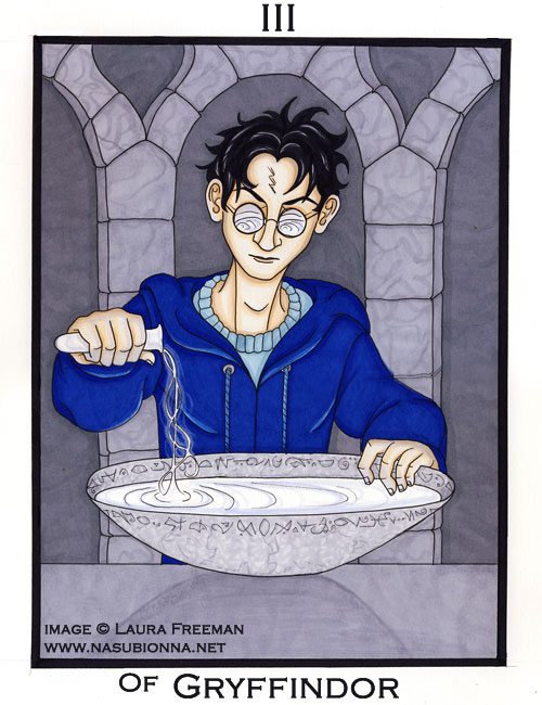 Harry Potter Tarot: 3 of Wands