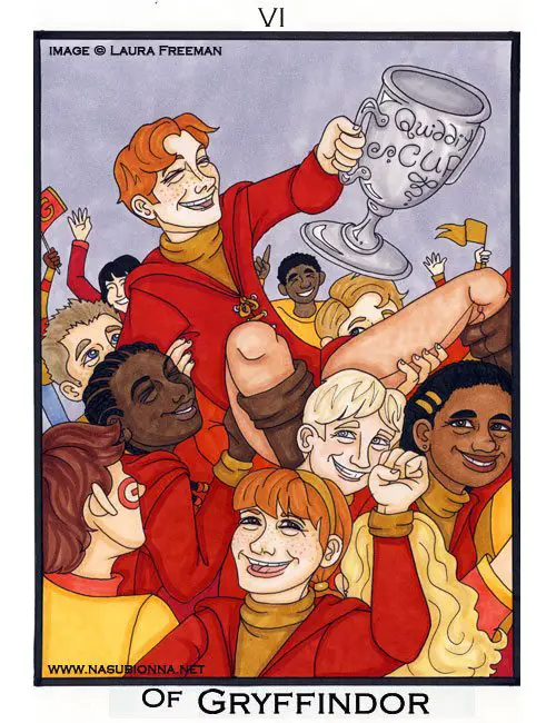 Harry Potter Tarot :: 6 of Wands Harry Potter Tarot :: 6 of Wands