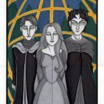 Ghosts of Cedric Diggory, Lily and James Potter.