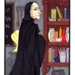 Professor Severus Snape in his classroom.