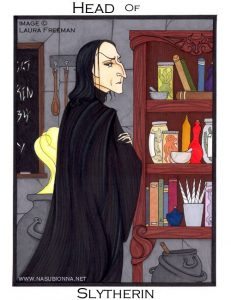 Professor Severus Snape in his classroom.