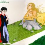 Harry and Sphinx in Triwizard Tournament.