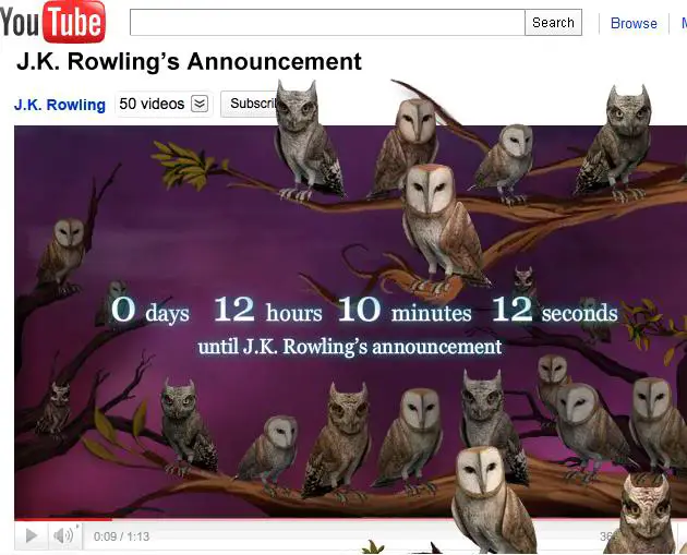 Pottermore Countdown