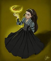 The Grey Lady reveals the location of the diadem of Ravenclaw to Tom Riddle The Grey Lady reveals the location of the diadem of Ravenclaw to Tom Riddle