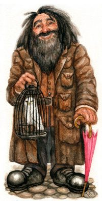 Hagrid buys Harry his owl, Hedwig