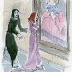 Snape and Lily by the Fat Lady portrait.