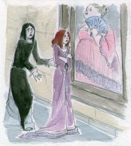 Snape and Lily by the Fat Lady portrait.