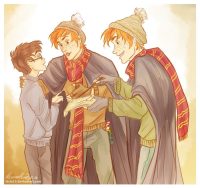 Fred and George give Harry the Marauder’s Map