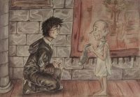 Dobby the house-elf is freed from service to the Malfoy family Dobby the house-elf is freed from service to the Malfoy family