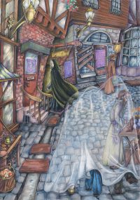 Harry, Hermione, and the Weasleys visit a much-changed Diagon Alley Harry, Hermione, and the Weasleys visit a much-changed Diagon Alley