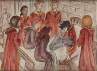 Harry spends the rest of the weekend in the Hospital Wing after his Nimbus 2000 is destroyed Harry spends the rest of the weekend in the Hospital Wing after his Nimbus 2000 is destroyed