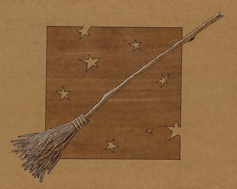 A Cleansweep model broom - Fred and George fly Cleansweeps on the Gryffindo...