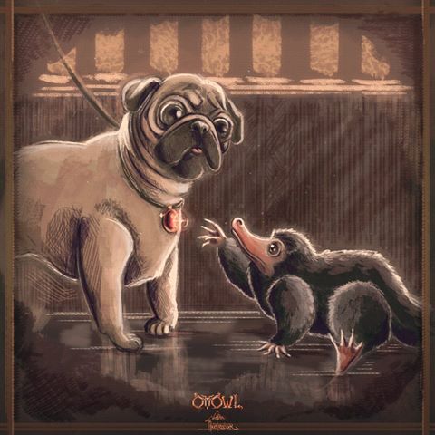 Dog and Niffler Dog and Niffler
