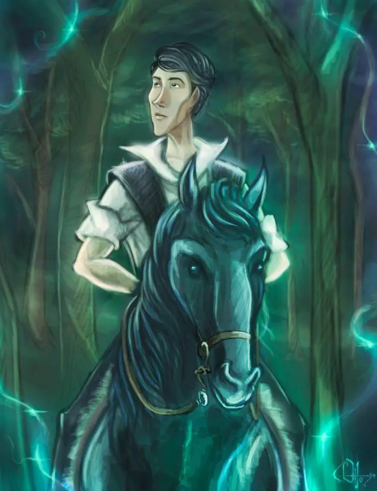 Tom Riddle Sr. on a horse