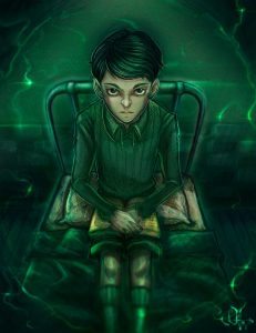 Young Tom Riddle in the orphanage.