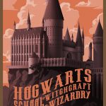 Travel poster for Hogwarts.