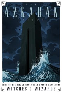 Travel poster for Azkaban prison.