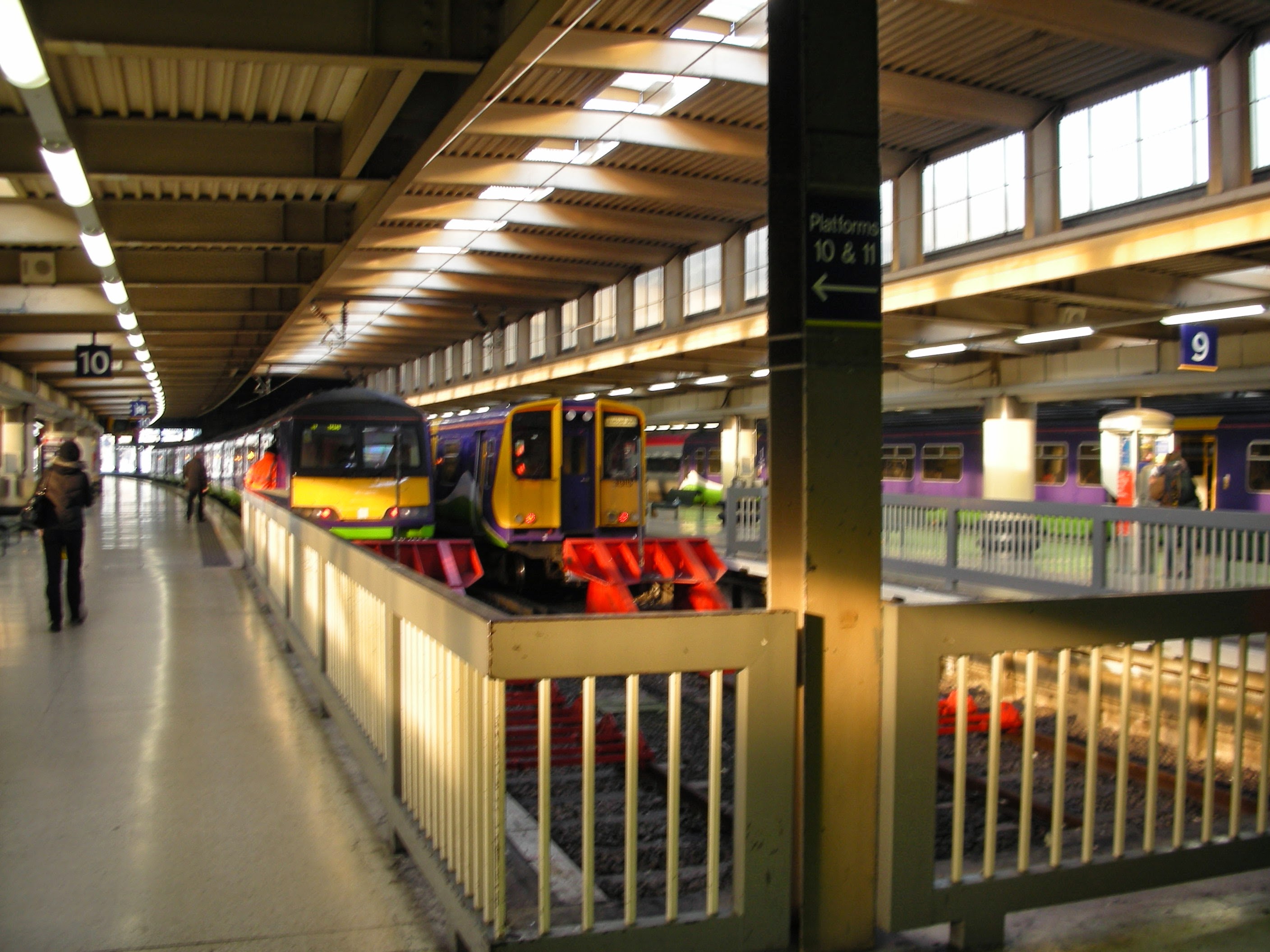 Platforms Nine and Ten at Euston Station