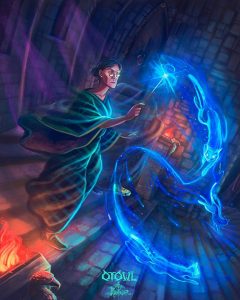 Professor McGonagall conjures her patronus.