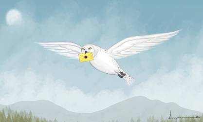 hedwig_carrying_letter_by_louisetheanimator_d9sow0b-250t