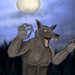 Werewolf at full moon.