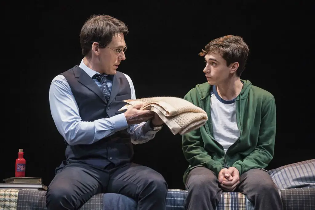 Harry Potter (John Skelley, left) and Albus Potter (Benjamin Papac) from the San Francisco production of 